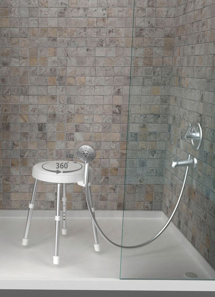 H&ouml;henverstellbarer Duschhocker 