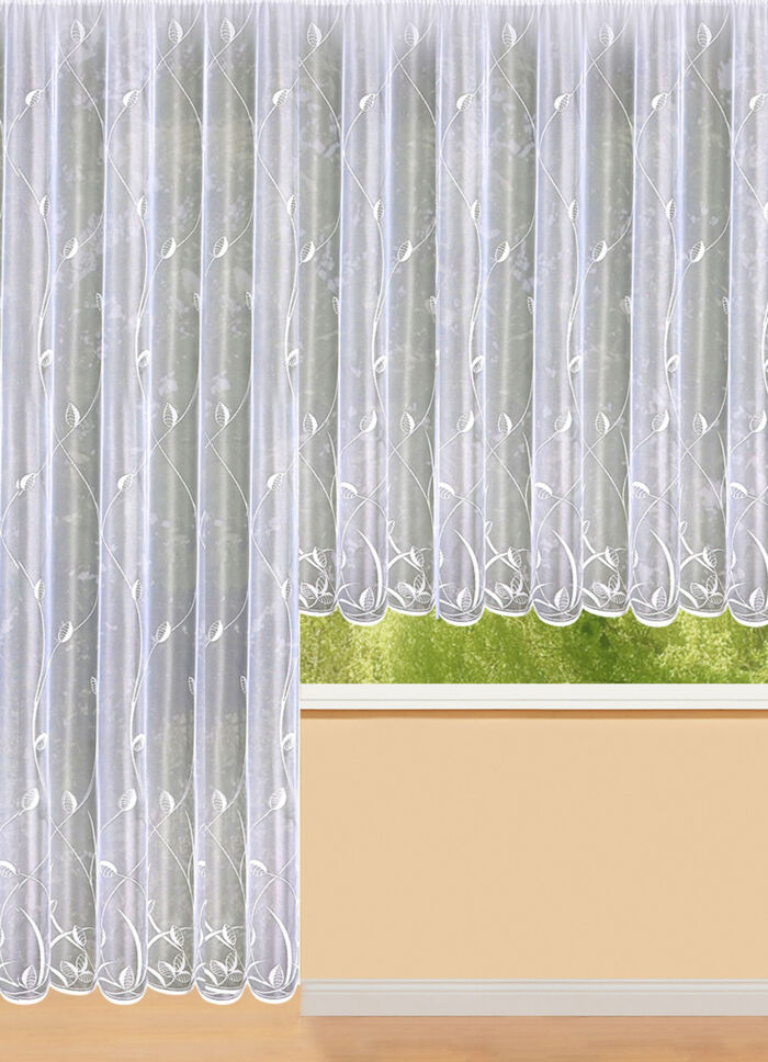 Lichtdurchl&auml;ssiger Vorhang mit Universalschienenband 