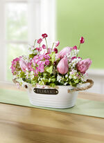 Tulpen-Gesteck in Topf, 