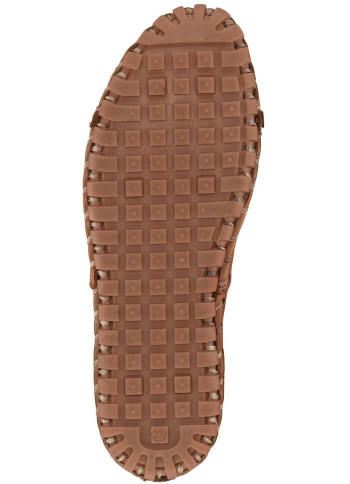 Gemini, sommerliche Damen-Slipper, Weite G, mit herausnehmbarem Fussbett COGNAC