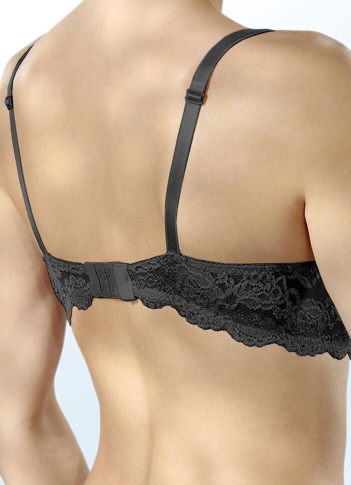 Sassa Zweierpack Bügel-BH aus Elastikspitze 1X ZARTAPRICOT, 1X SCHWARZ