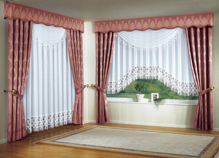 Jacquard-Einzelschal mit Universalschienenband ROSÉ