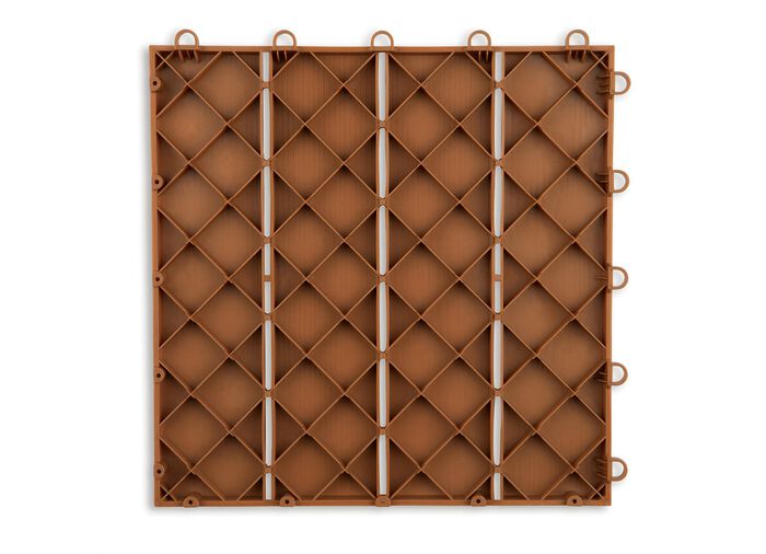 Terrassenplatten, 12er-Set, mit Stecksystem BRAUN