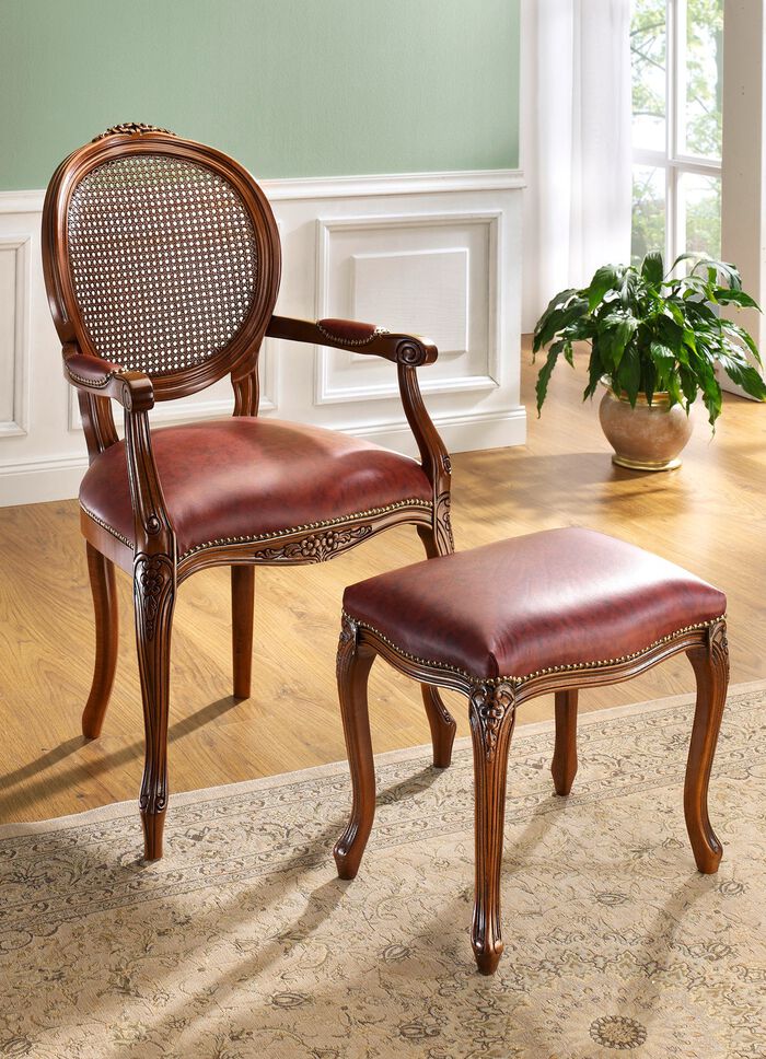 Sitzmöbel mit echtem Lederbezug BRAUN