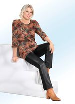 Longshirt mit goldfarbener Paspelierung 