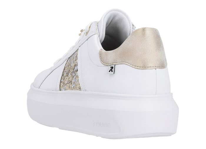 Sneaker mit Libellen-Metallschmuck WEISS-GOLD
