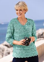 Pullover aus Melangegarn MINT-OLIV-MULTICOLOR