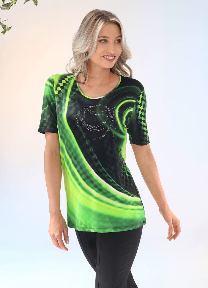 Hinreissendes Shirt mit silberfarbenen Zierpl&auml;ttchen 