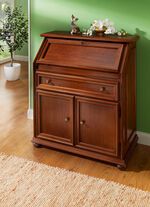 Teilmassiver Sekretär mit Metallknöpfen NUSSBAUM