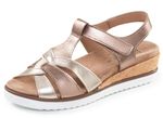 ELENA EDEN, bequeme Damen-Sandalen, Weite H, mit herausnehmbarem Fussbett BRONZE-GOLD