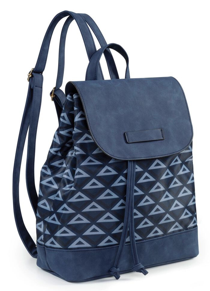 Rucksack mit effektvoll dessiniertem Textil 