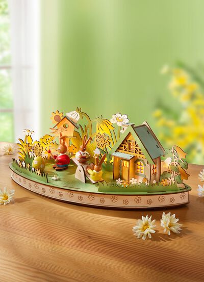 Beleuchtete Oster-Dekoration 