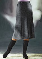 Bahnenrock  in Tweed mit Boucle-Effektgarn ANTHRAZIT MEL.