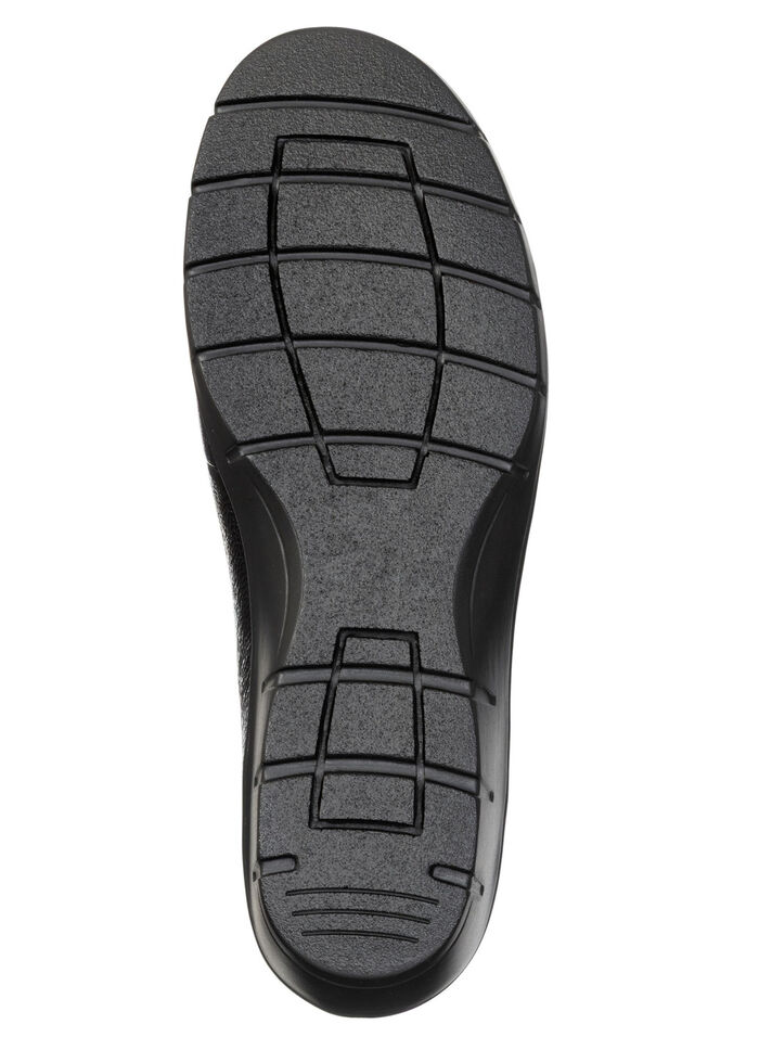 ELENA EDEN, bequeme Damen-Slipper, Weite H, mit herausnehmbarem Fussbett SCHWARZ