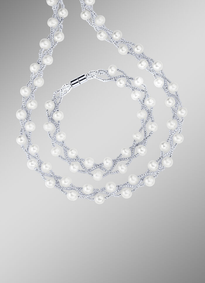 Schmuck-Set 2 teilig mit Süßwasser-Zuchtperlen, 