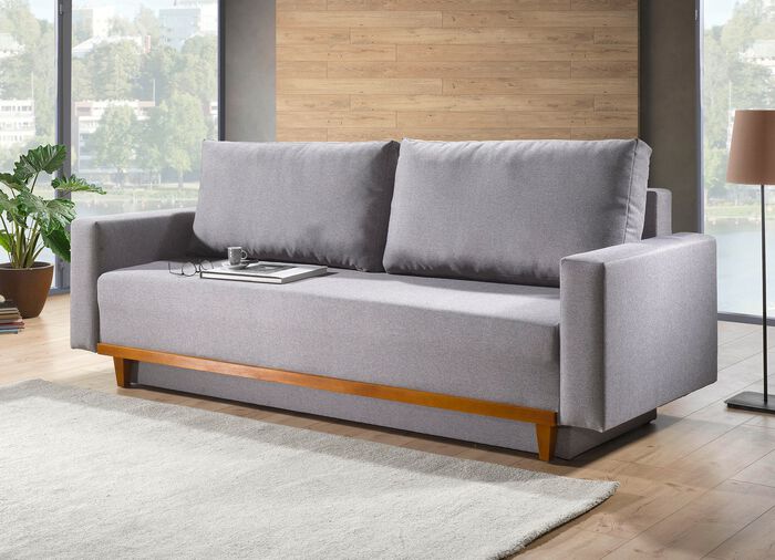Schlafsofa mit komfortabler Bonnellfederung GRAU