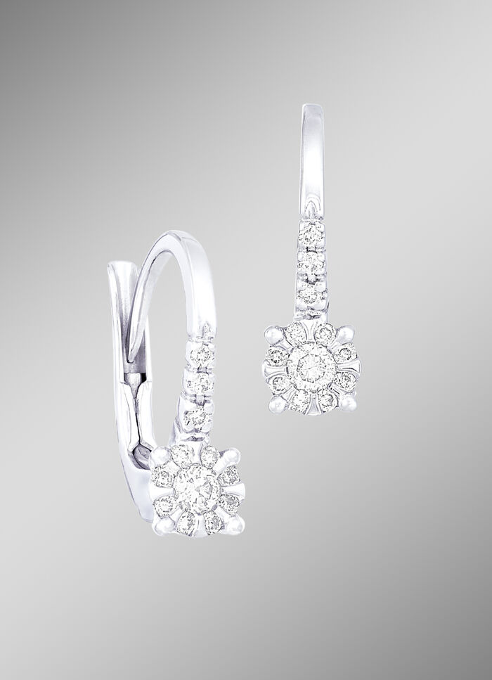 Exquisite Ohrringe mit 24 Brillanten 