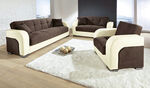 Funktions-Polstermöbel aus hochwertigem Kunstleder BEIGE-DUNKELBRAUN