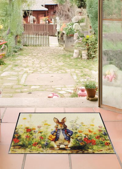 Fussmatte mit Hasen-Motiv 