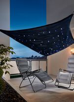 LED-Sonnensegel SCHWARZ-BLAU