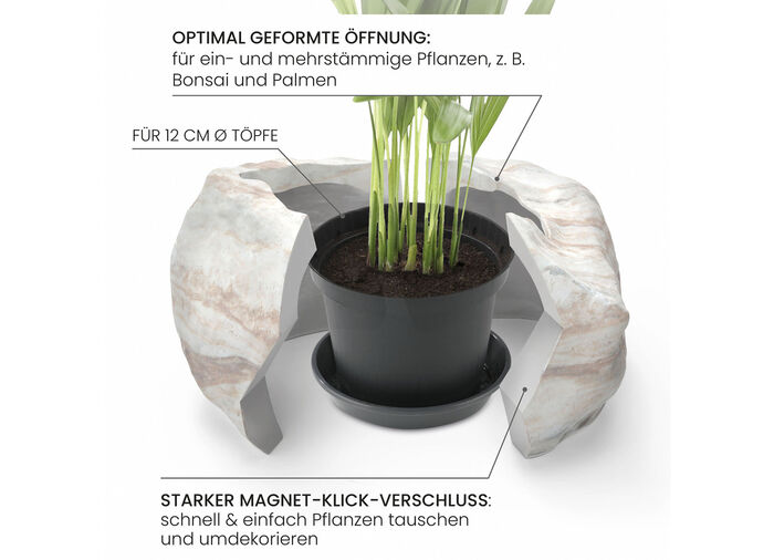 Pflanzenübertopf von Botanyia in edler Naturstein-Optik SAND