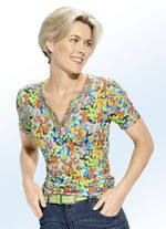 Shirt mit aufwendiger Perlen- und Schmucksteinzier, 