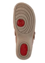 ELENA EDEN, sommerliche Damen-Clogs, Weite G, mit verstellbarer Schliesse COGNAC