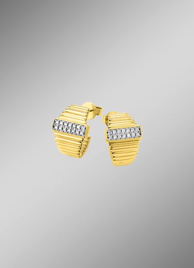 Brillant-Ohrstecker mit 28 Brillanten 