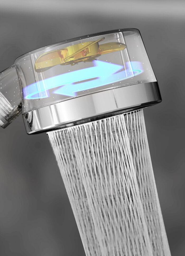Duschkopf Aquadon EcoTornado mit genialem Turbinen-Effekt GOLD