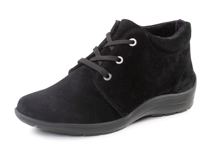 ELENA EDEN, bequeme Damen-Boots, Weite H, mit herausnehmbarem Fussbett SCHWARZ