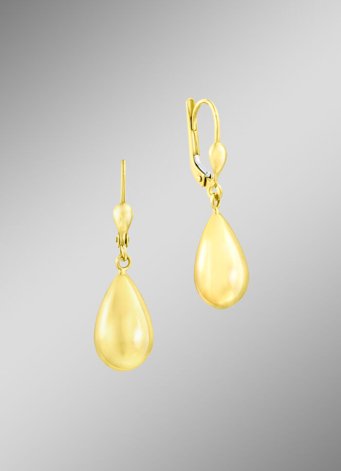 Ohrh&auml;nger mit bewegliche Hochglanztropfen 