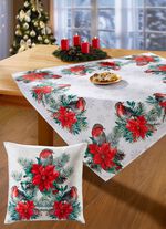 Tisch- und Raumdekoration mit niedlichen Rotkehlchen 