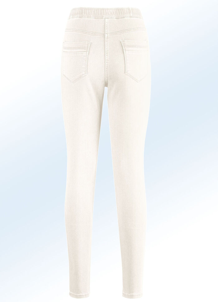 Super softe Jegging-Jeans ECRU