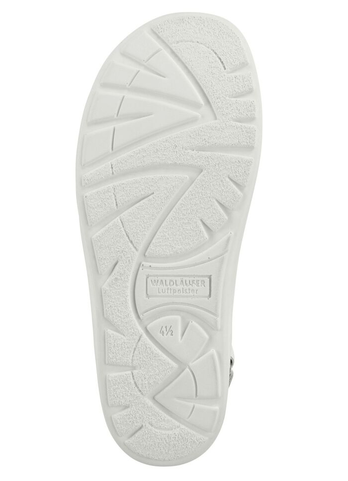 Waldläufer, bequeme Damen-Sandalen, Weite H, mit herausnehmbarem Fussbett NATURWEISS