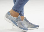 Remonte Sneaker mit bedruckten Besätzen HELLBLAU-SILBER