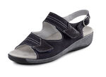 ELENA EDEN, bequeme Damen-Sandalen, Weite G, mit herausnehmbarem Fussbett DUNKELBLAU