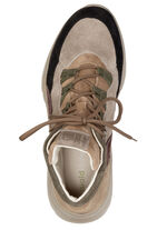 Waldläufer, bequeme Damen-Stiefeletten, Weite H, mit herausnehmbarem Fussbett TAUPE-MULTICOLOR