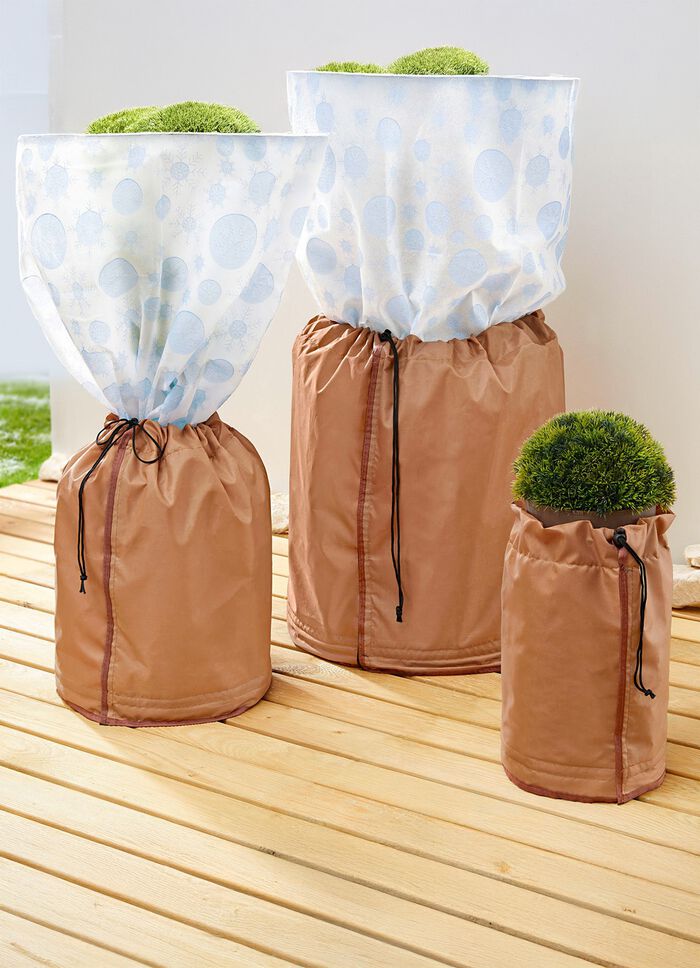 Topfschutz mit Reißverschluss und Zugband BRAUN