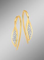 Ohrhaken in Bicolor mit 20 Brillanten 