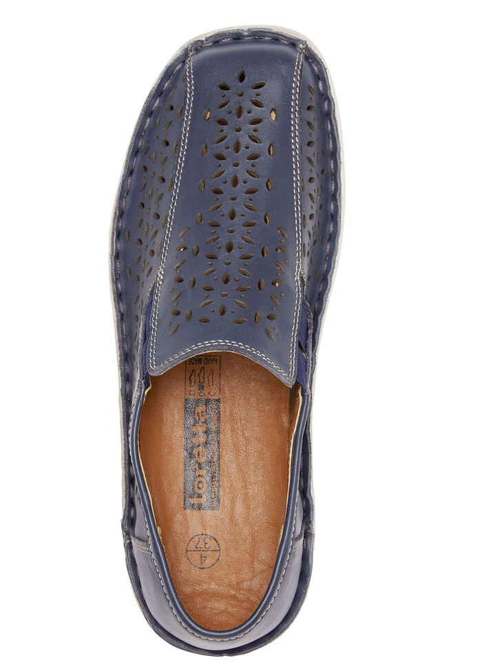 ELENA EDEN Slipper aus schattiertem Nappaleder MARINE