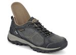 Atmungsaktive Herren-Schnürschuhe, mit herausnehmbarem Fussbett GRAU-SCHWARZ-COGNAC