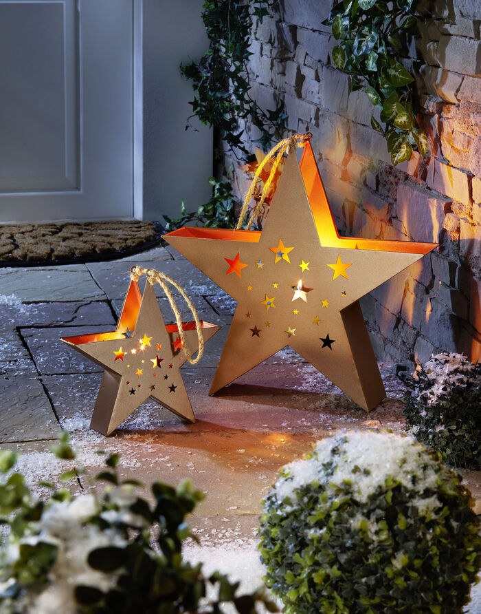 Stern-Laterne aus Metall, 2er-Set 