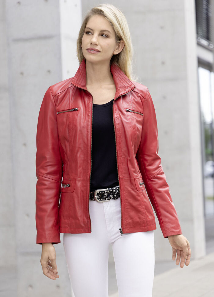 Lederkurzjacke von &laquo;Caminari&raquo; 