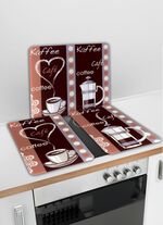 &laquo;WENKO&raquo; Wandblende / Herdabdeckplatten, Kaffee 