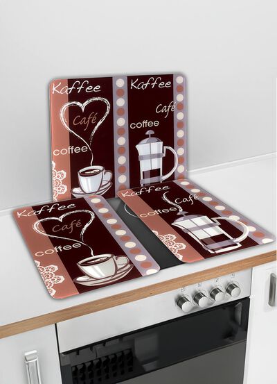 &laquo;WENKO&raquo; Wandblende / Herdabdeckplatten, Kaffee 