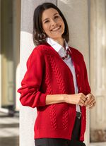 Strickjacke in Strukturmix 