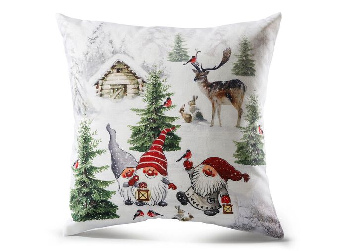 Kissenbez&uuml;ge mit Wichtel-Motiven BUNT