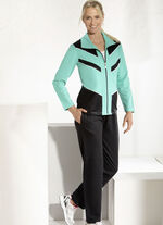 Freizeitanzug mit Kontrasteins&auml;tzen 