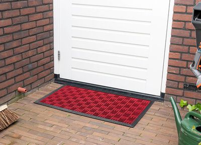 Fussmatte mit rutschhemmender Gummi-R&uuml;ckseite 