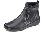Gemini Stiefelette aus teilweise bedrucktem Rind-Nappaleder SCHWARZ